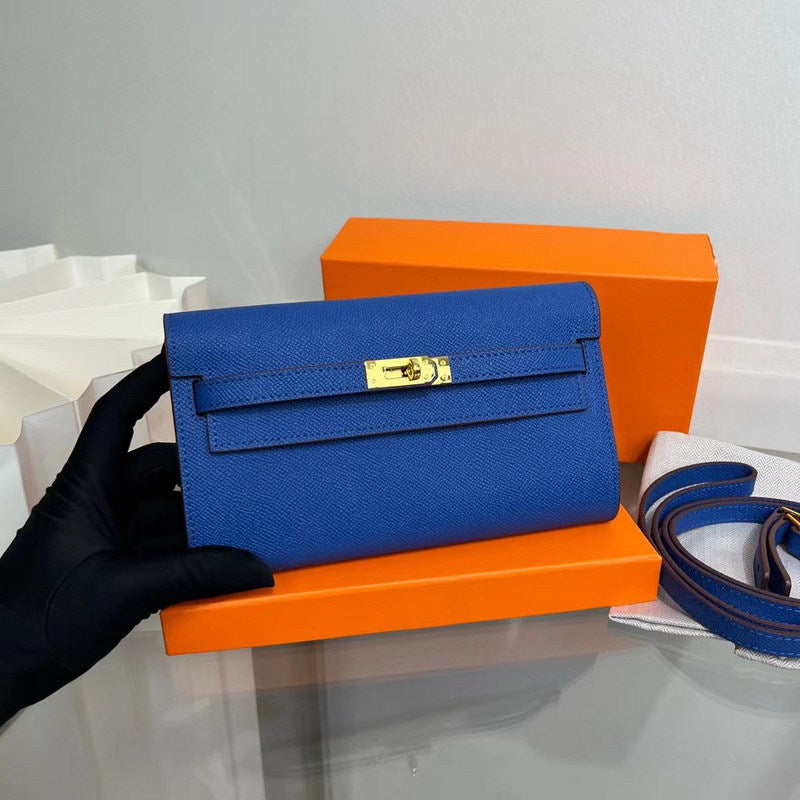 Leather Kelly to Go Long Wallet Girls Clutch Bag Luxury Shoulder Bag