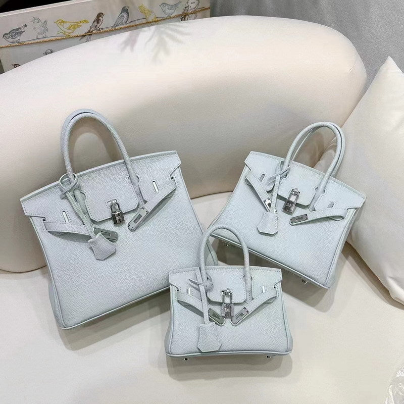 New Colors Genuine Leather Inspired Berkin Bag Top Handle Bag