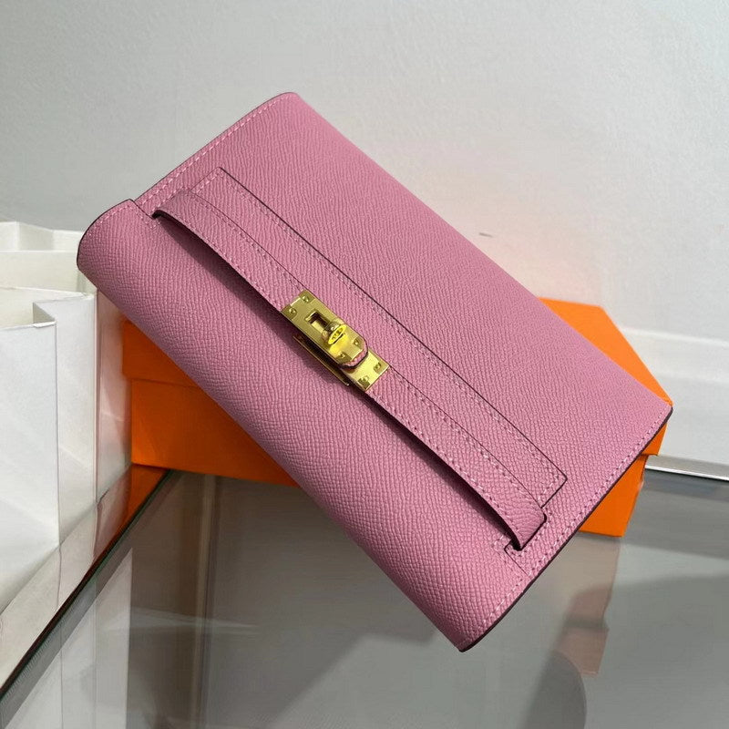 Leather Kelly to Go Long Wallet Girls Clutch Bag Luxury Shoulder Bag