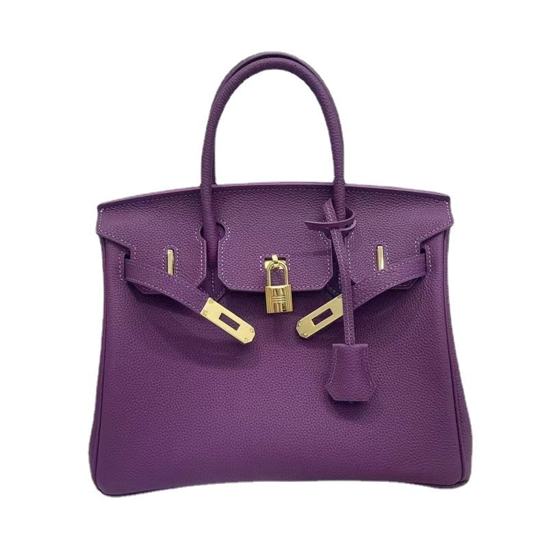 New Colors Genuine Leather Inspired Berkin Bag Top Handle Bag