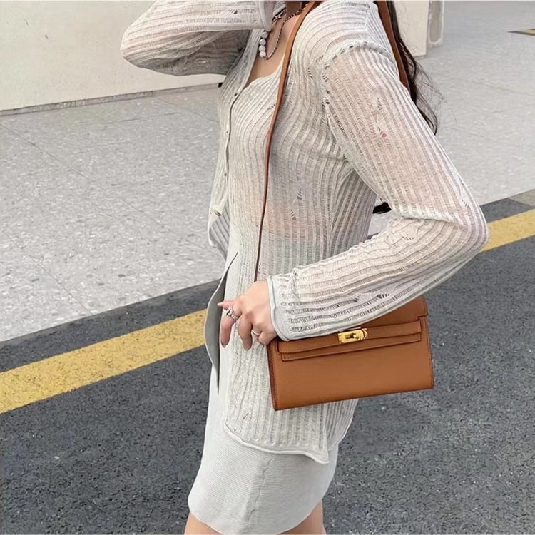 Leather Kelly to Go Long Wallet Girls Clutch Bag Luxury Shoulder Bag