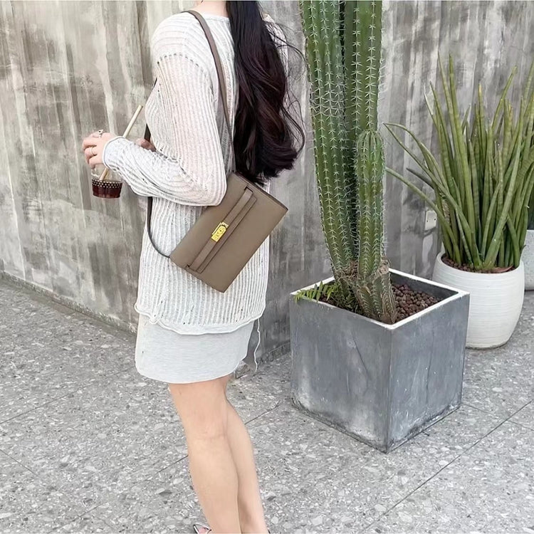 Leather Kelly to Go Long Wallet Girls Clutch Bag Luxury Shoulder Bag