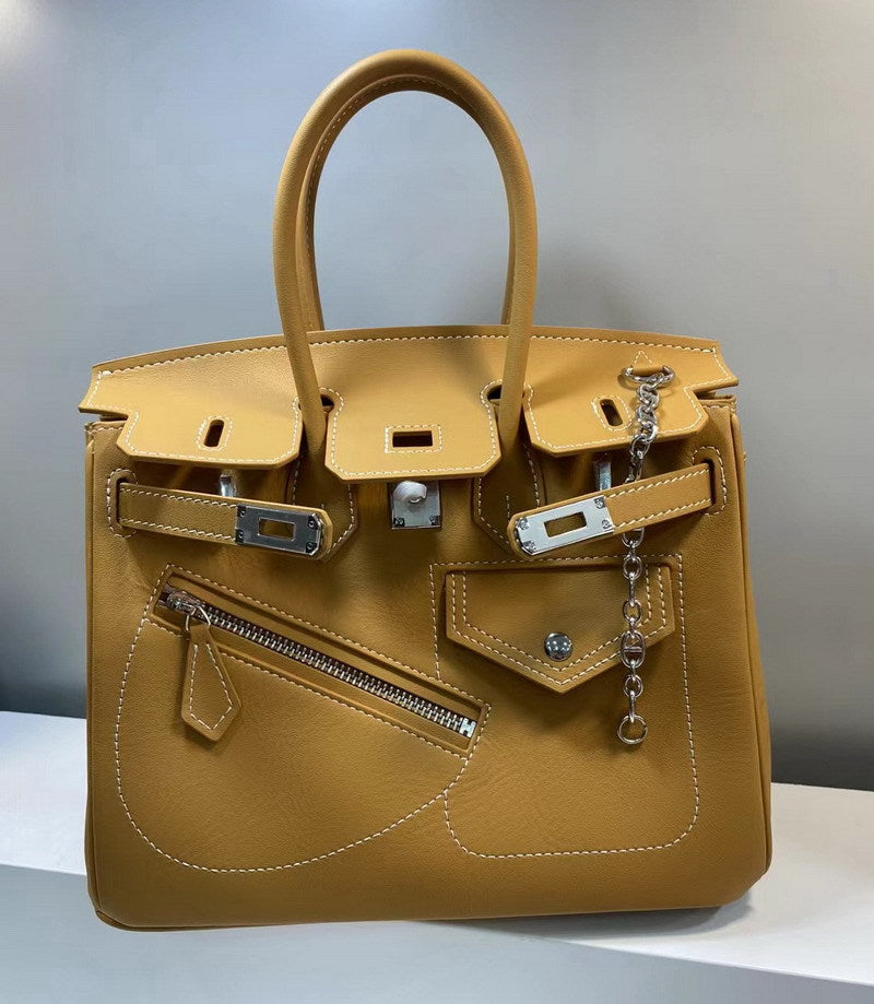 Limited Edition Rock Berkin 25 Silver Hardware Evercolor Unisex Bag