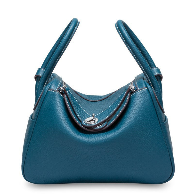 Top Grain Leather Inspired Lindi Bag Silver Hardware