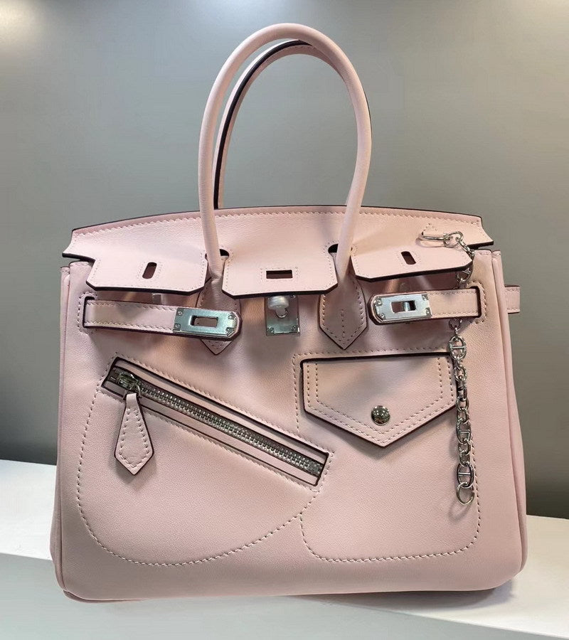 Limited Edition Rock Berkin 25 Silver Hardware Evercolor Unisex Bag