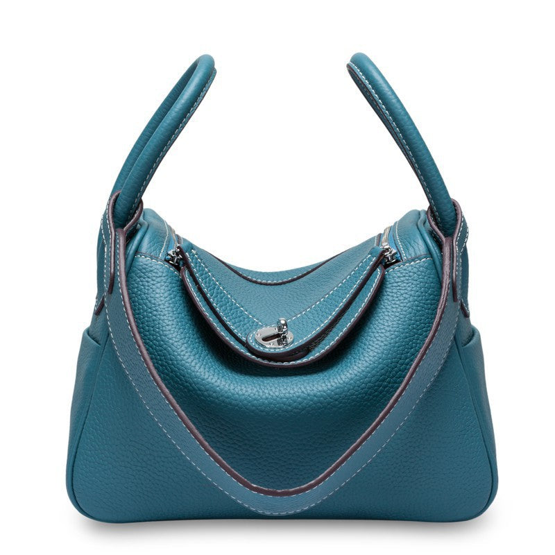 Top Grain Leather Inspired Lindi Bag Silver Hardware