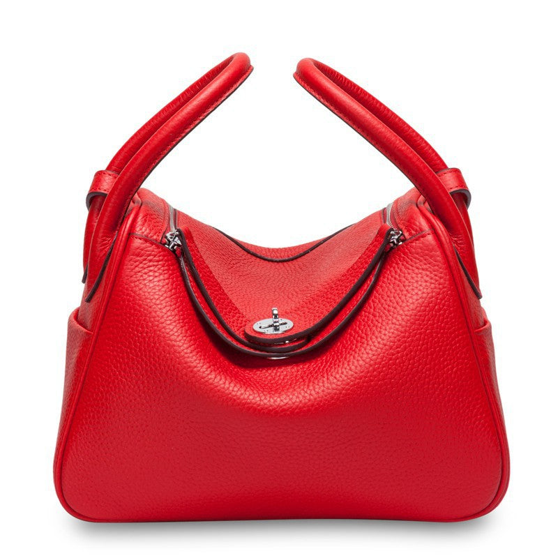 Top Grain Leather Inspired Lindi Bag Silver Hardware