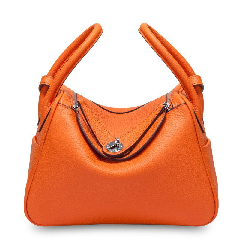 Top Grain Leather Inspired Lindi Bag Silver Hardware