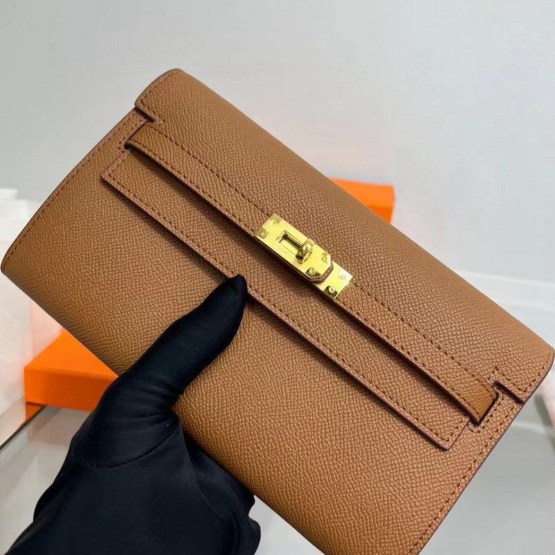 Leather Kelly to Go Long Wallet Girls Clutch Bag Luxury Shoulder Bag