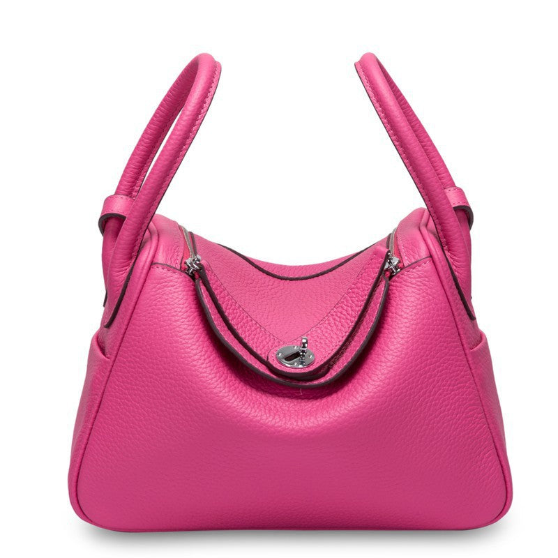 Top Grain Leather Inspired Lindi Bag Silver Hardware