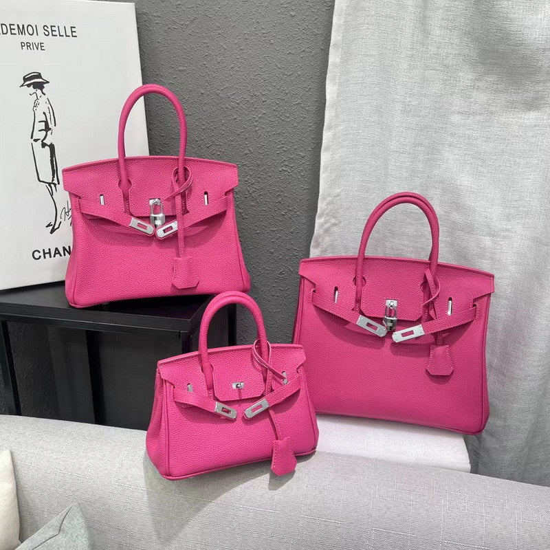 New Colors Genuine Leather Inspired Berkin Bag Top Handle Bag