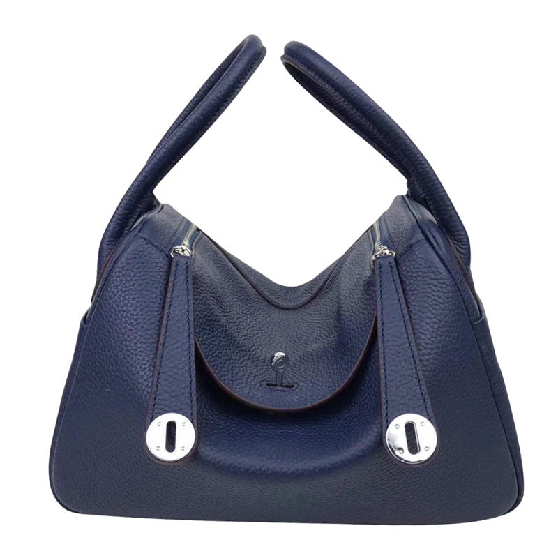 Top Grain Leather Inspired Lindi Bag Silver Hardware