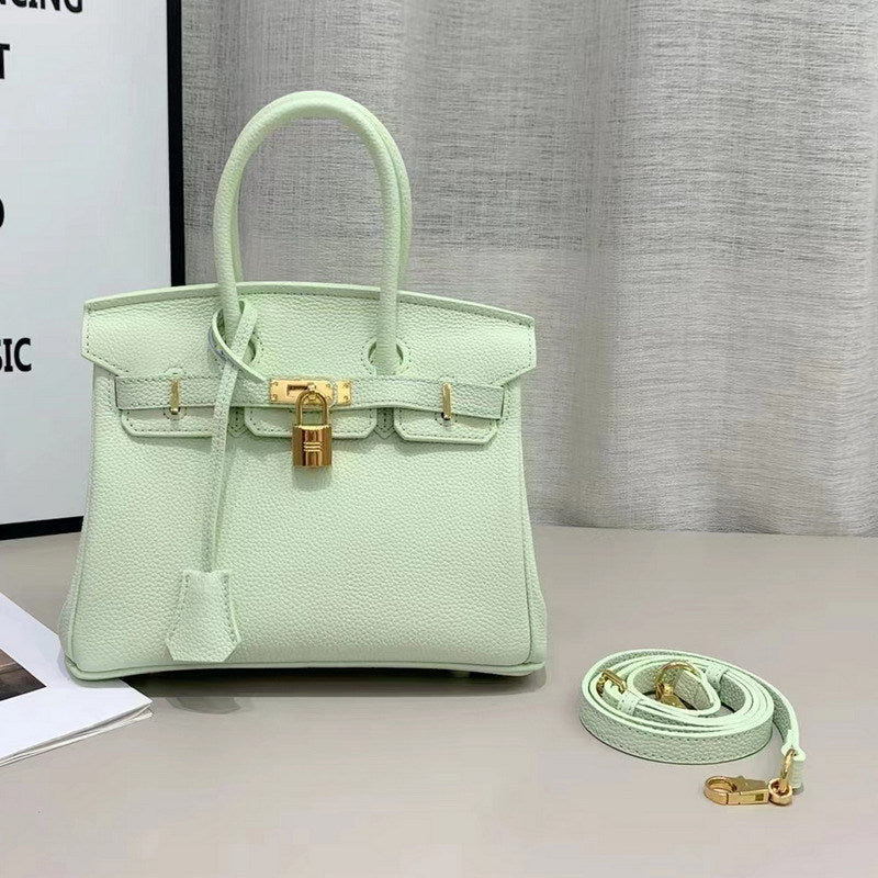 New Colors Genuine Leather Inspired Berkin Bag Top Handle Bag