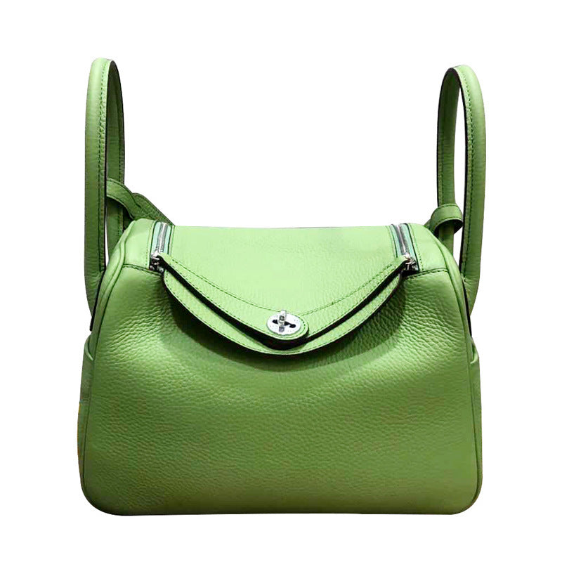 Top Grain Leather Inspired Lindi Bag Silver Hardware