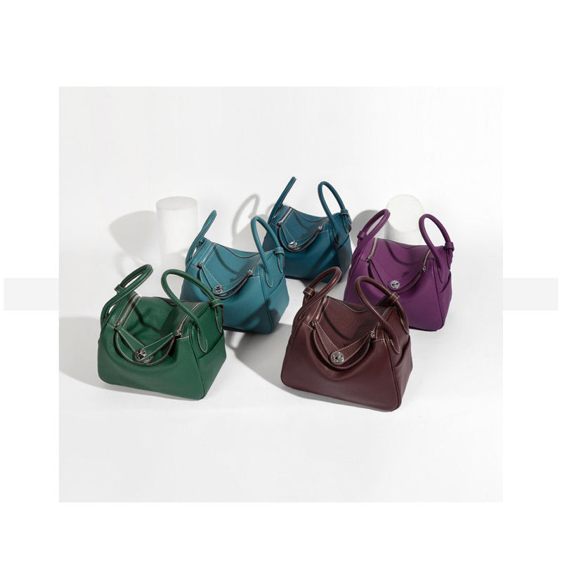 Top Grain Leather Inspired Lindi Bag Silver Hardware
