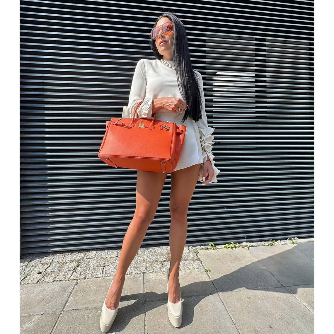Top Grain Leather Inspired Birk Handbag