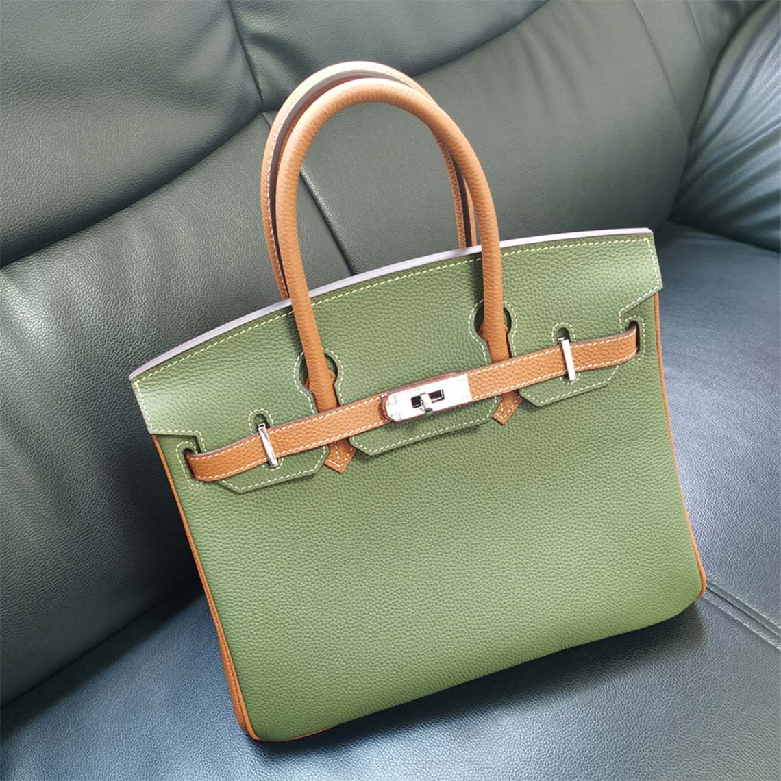 Top Grain Leather X-large Inspired Birk Handbag