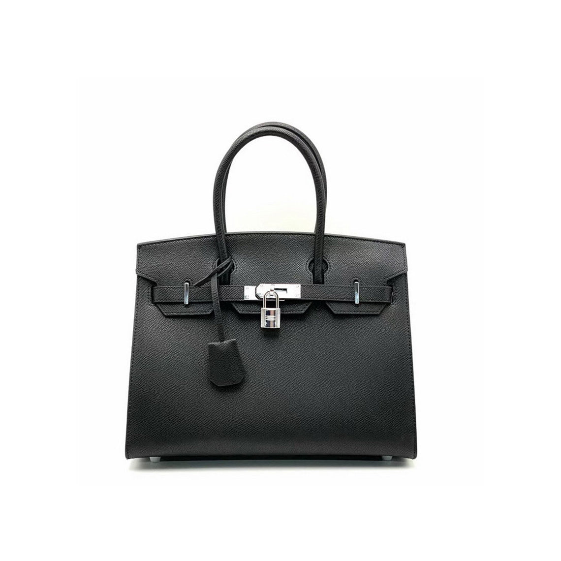 Black Leather Sellier Inspired Birkin Handbag for Women | Luxury Bag Replicas
