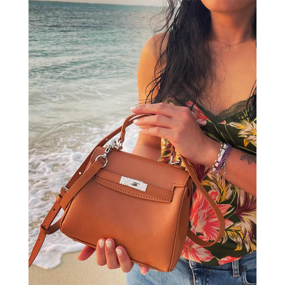 POPSEWING™ Handmade Leather Kelly Bag DIY Kit | Brown