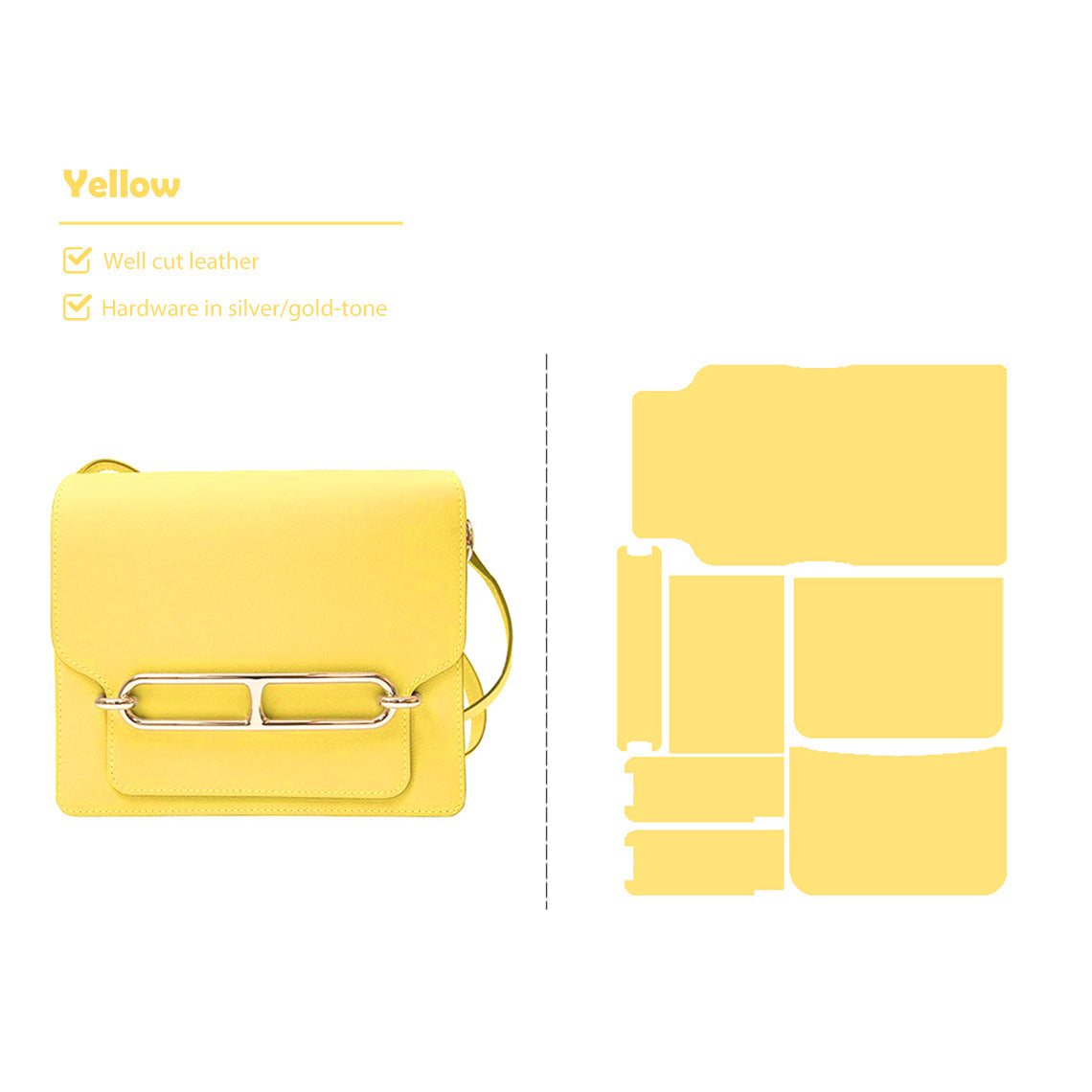 Yellow Roulis Bag DIY Kit | Leather Kits for Sale - POPSEWING®