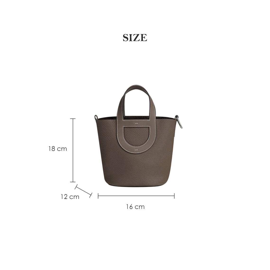 Handmade the loop handbag 18 cm size