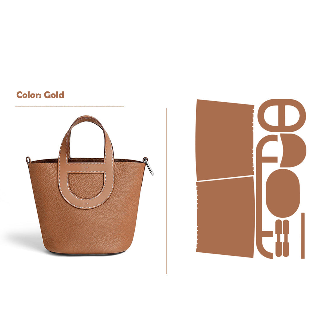 POPSEWING® Full Grain Leather Inspired Loop Handbag - Advanced DIY Kit