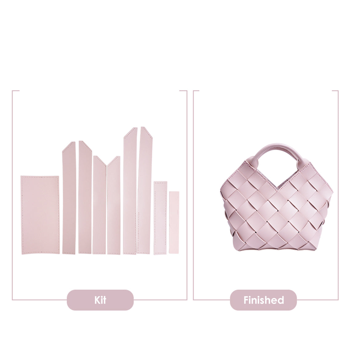 Pink Leather Woven Handbag DIY Patterns | Handmade Birthday Gift Ideas - POPSEWING®