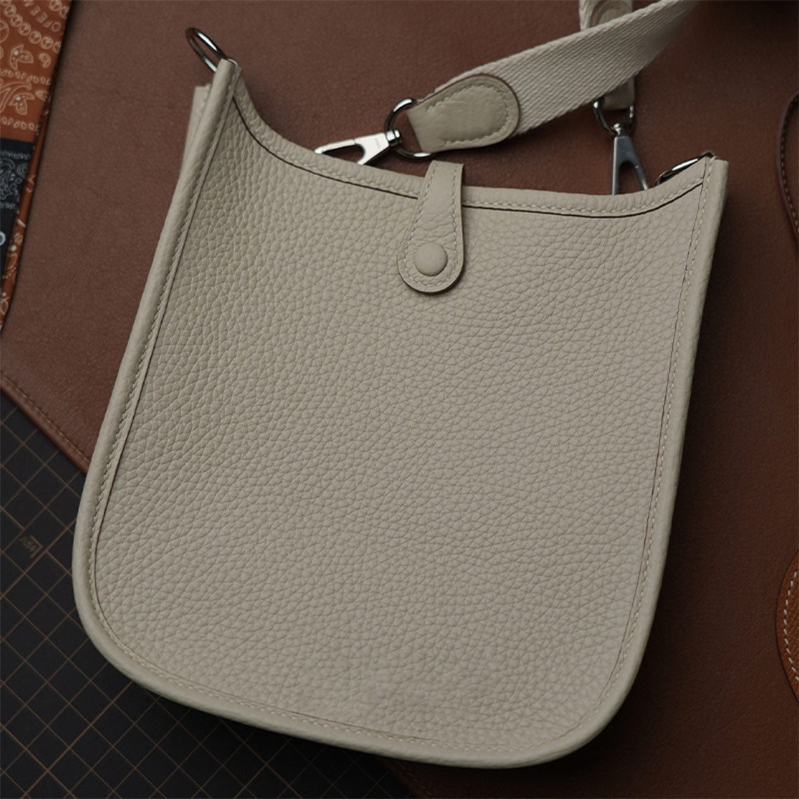 Mini Hermes Evelyne Bag Dupe | Handmade by Leather Bag Making Kits - POPSEWING®