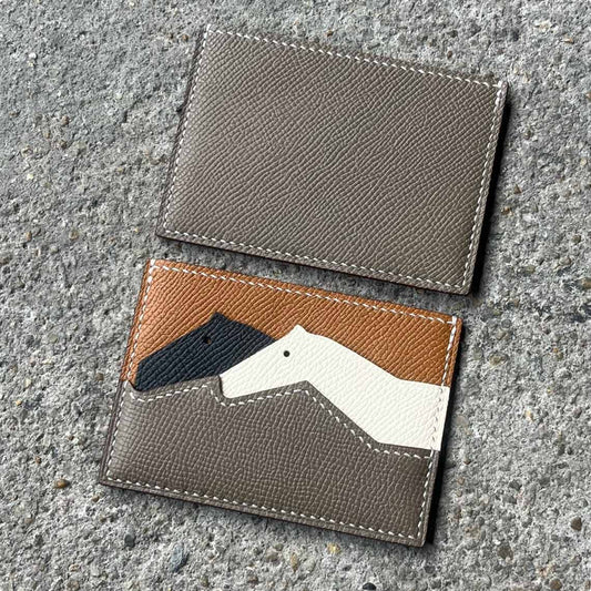 DIY Handmade Chevaux Horses Card Holder | Epsom Leather Card Holder