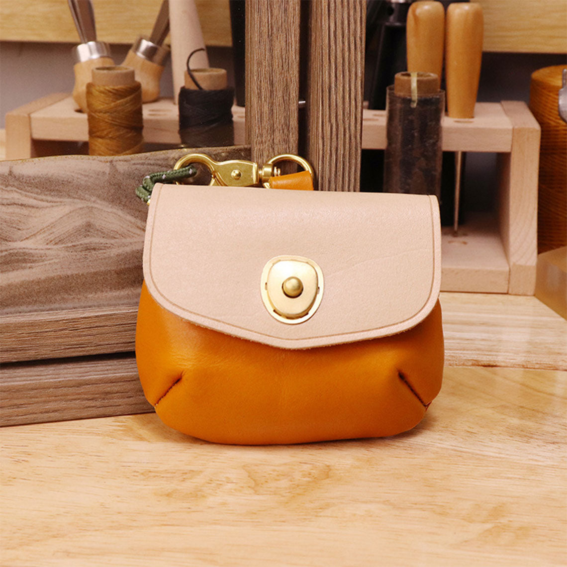 POPSEWING® Leather Bi-color Coin Purse Airpods Holder