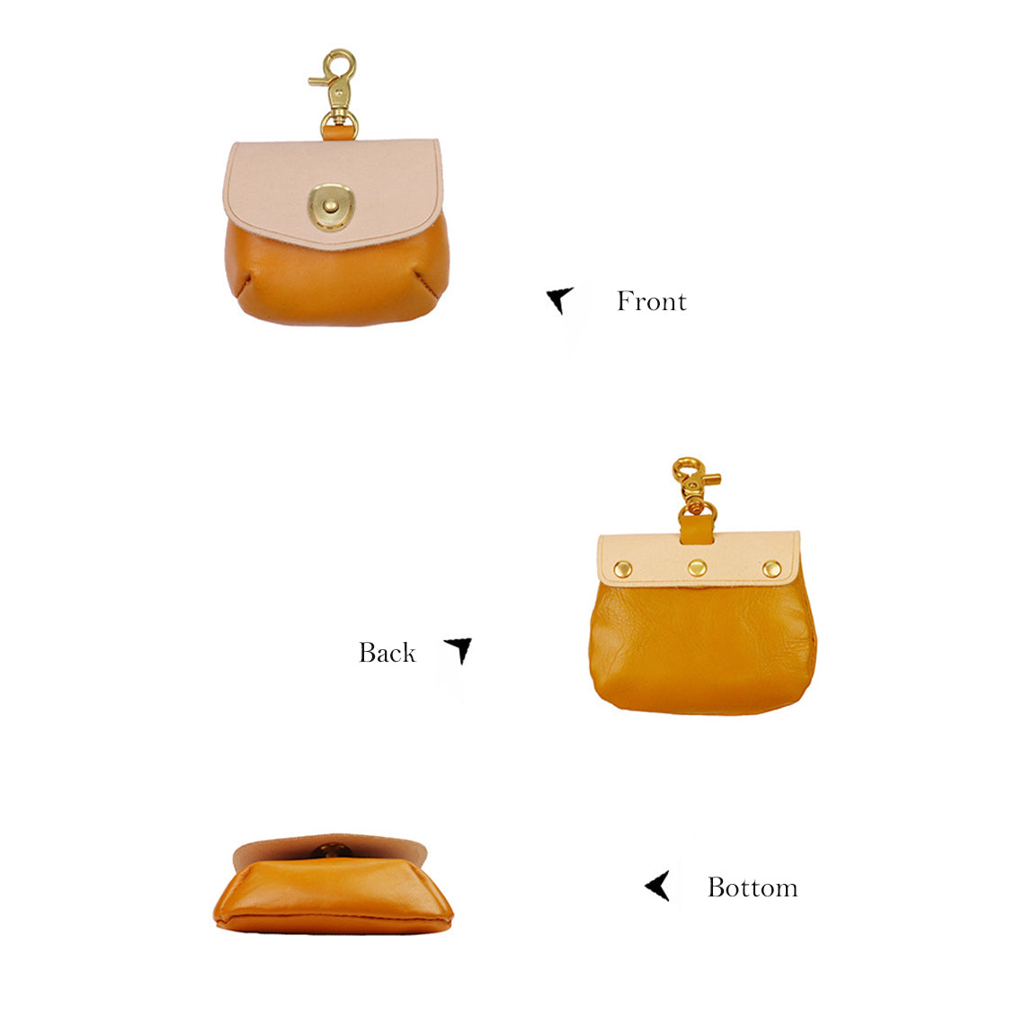 POPSEWING® Leather Bi-color Coin Purse Airpods Holder