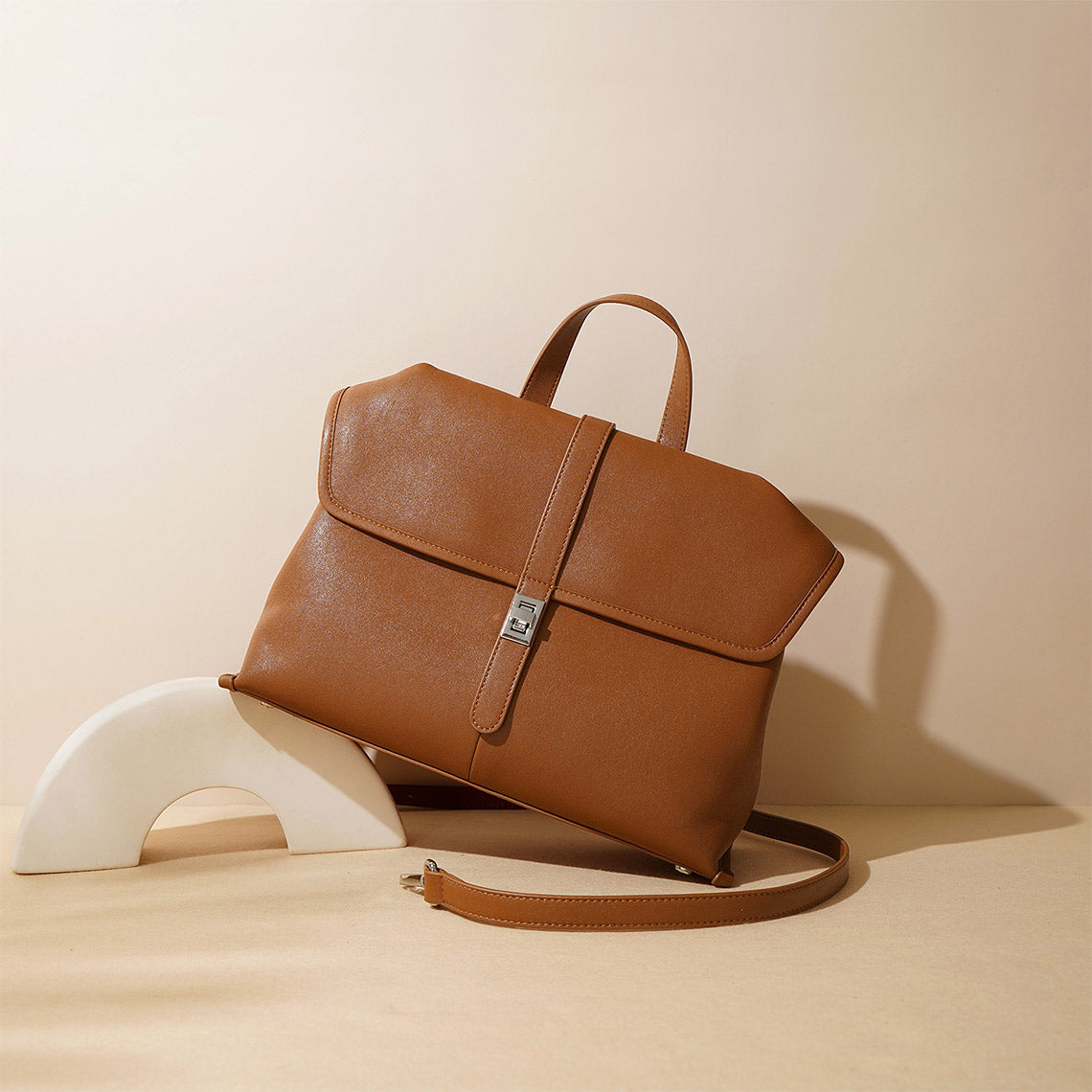 Leather Commute Crossbody Bag