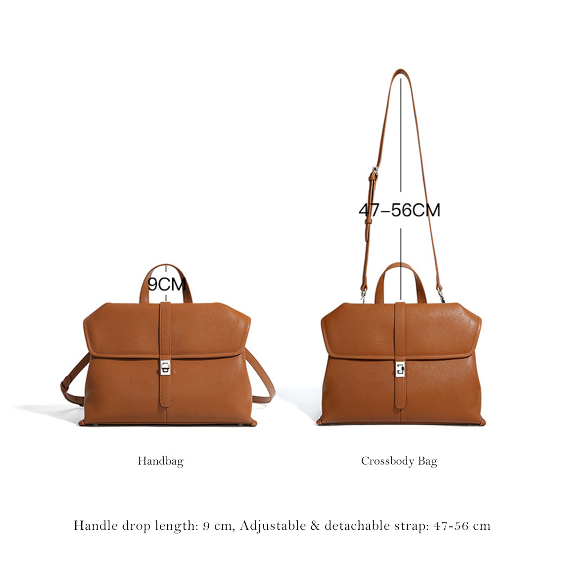 Leather Commute Crossbody Bag