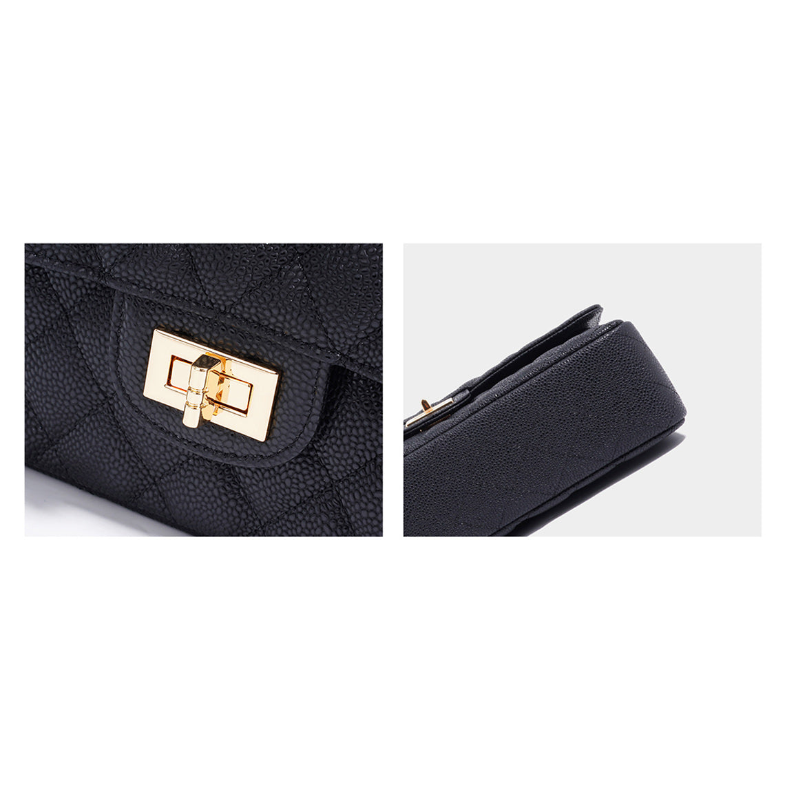 Textured Leather Inspired 2.55 Chain Bag