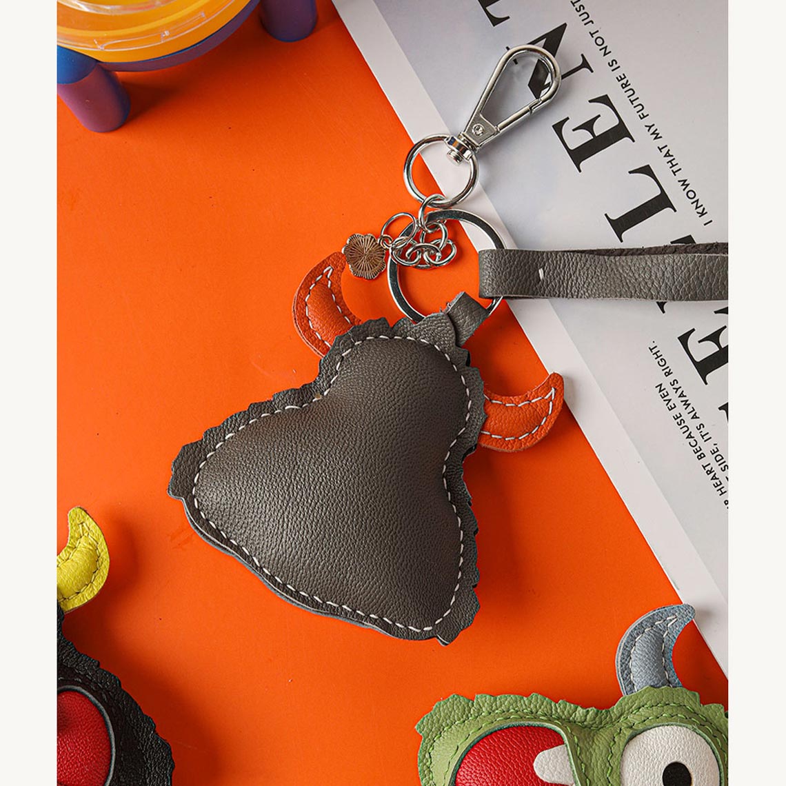 POPSEWING® Leather Little Monster Keychain Charm DIY Kit