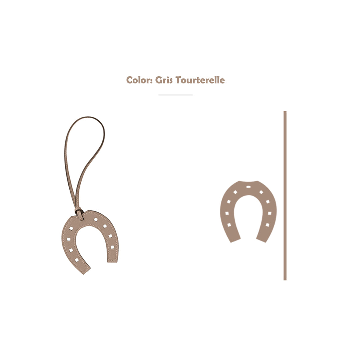 POPSEWING® Full Grain Leather Paddock Horseshoe Bag Charm DIY Kit