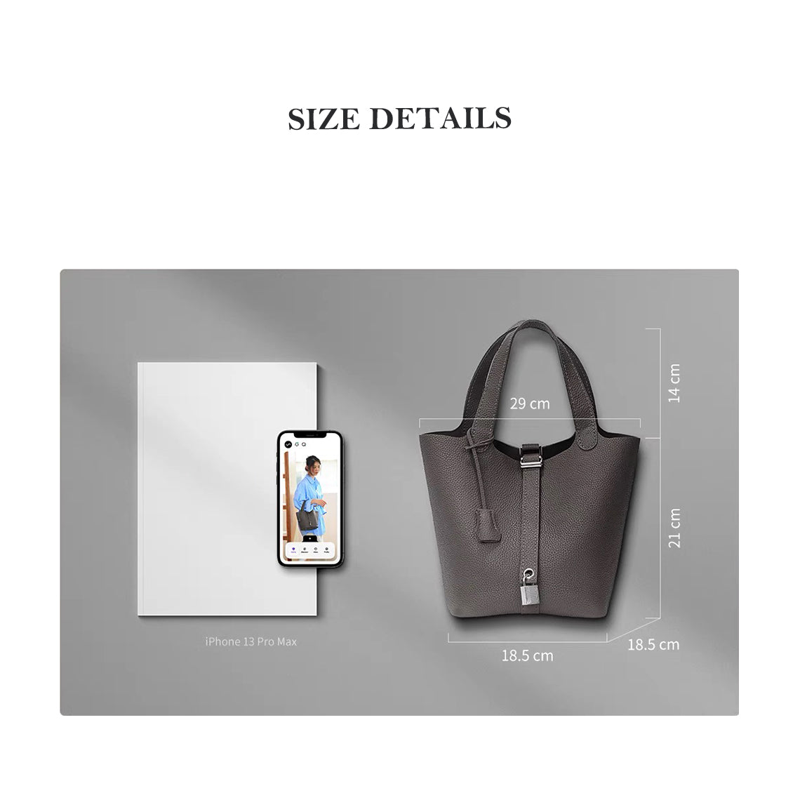 POPSEWING® Top Grain Leather Lady Picotin Lock Totes Bag DIY Kit