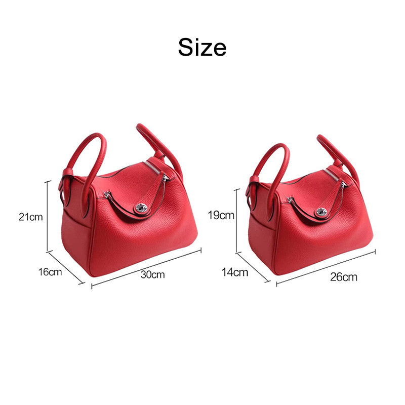 Top Grain Leather Inspired Lindi Bag Silver Hardware