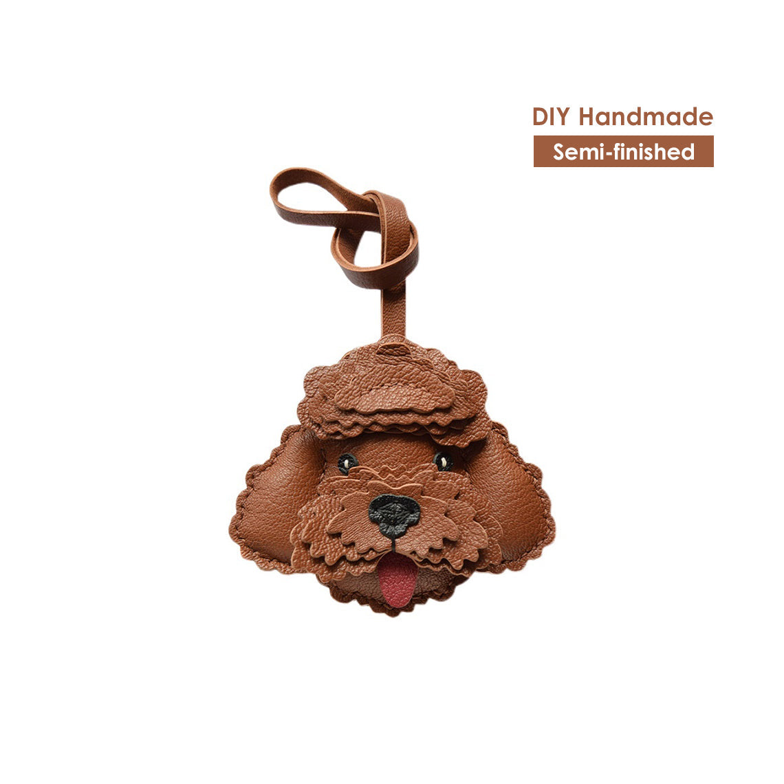 Teddy Poodle Dog Charm | DIY Dog Charm Leather Kits - POPSEWING®