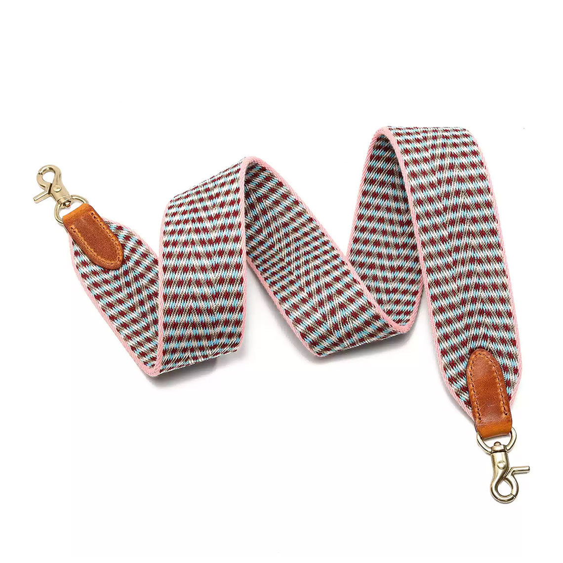 Crossbody Webbing Strap with Real Leather Ends and Solid Brass Clips - POPSEWING®