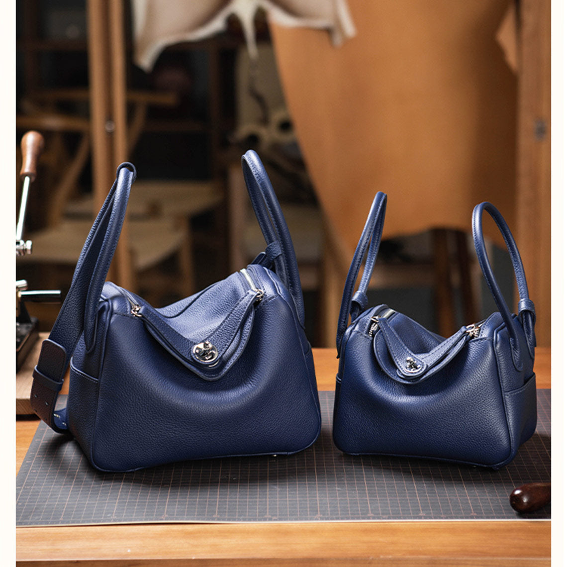 Hermès Dark Blue Lindy Bag | DIY BAG Kit | Handmade Lindy Bag | POPSEWING™