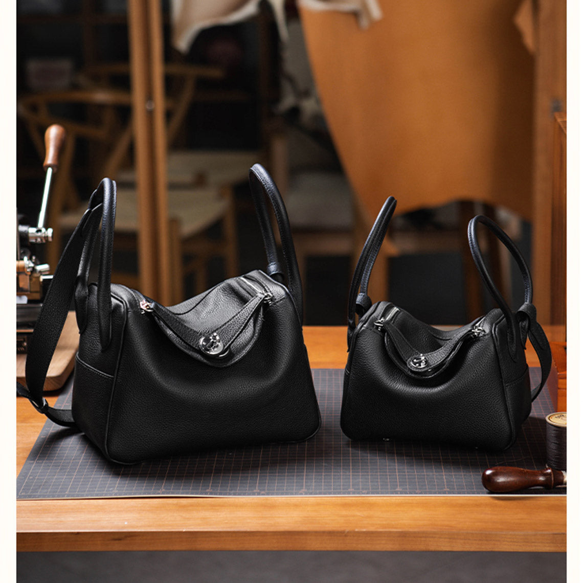 Hermès Black Lindy Bag | DIY BAG Kit | Handmade Lindy Bag | POPSEWING™