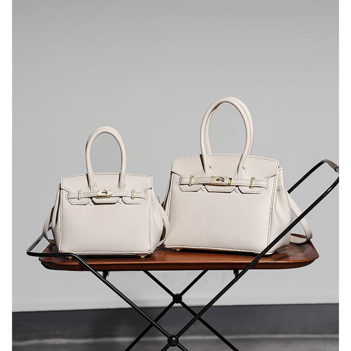 White Birkin Bag | DIY Leather Bag Kit | Platinum Handbag | POPSEWING™