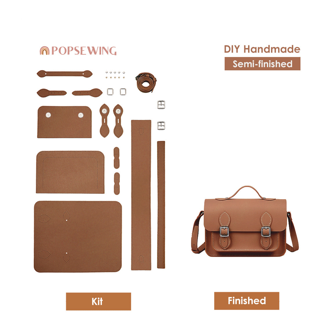POPSEWING™ handmade leather kit for cambridge satchel