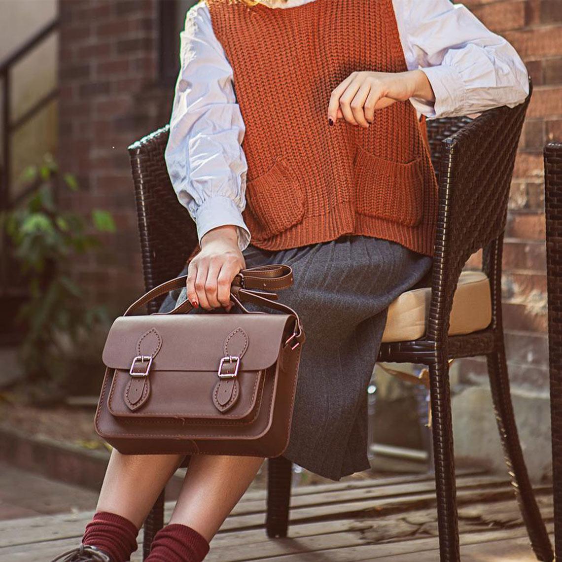 Dark Brown Cambridge Satchel | DIY Bag | POPSEWING