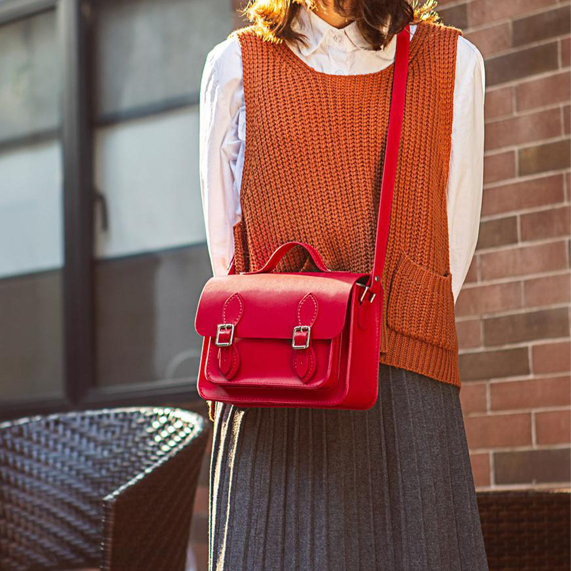 Red Cambridge Satchel | DIY Bag | POPSEWING