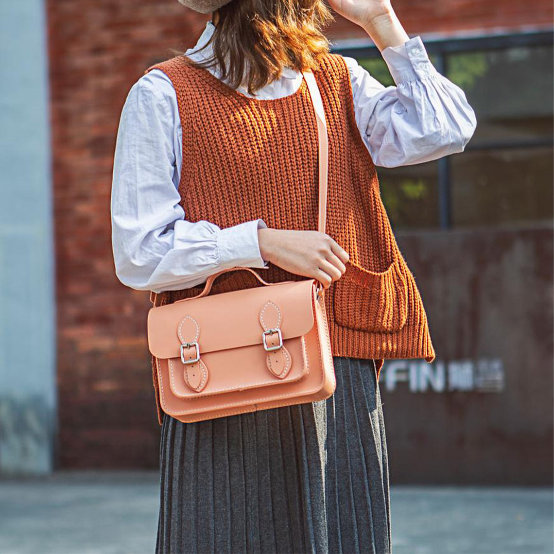 Orange Cambridge Satchel | DIY Bag | POPSEWING