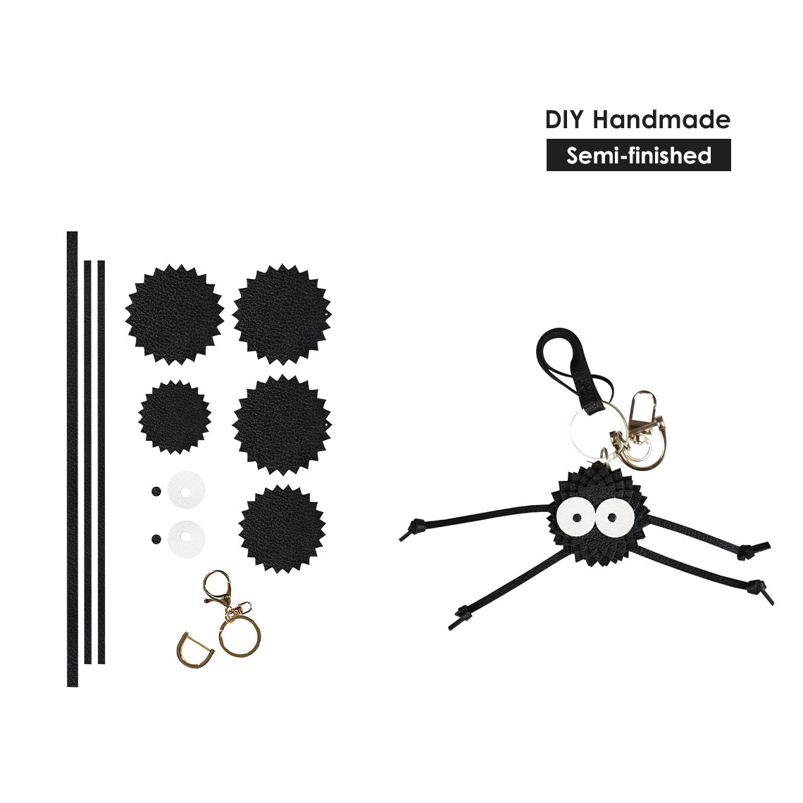 Handmade Leather Keychain DIY Kit | How to Make a Leather Keychain - POPSEWING® DIY