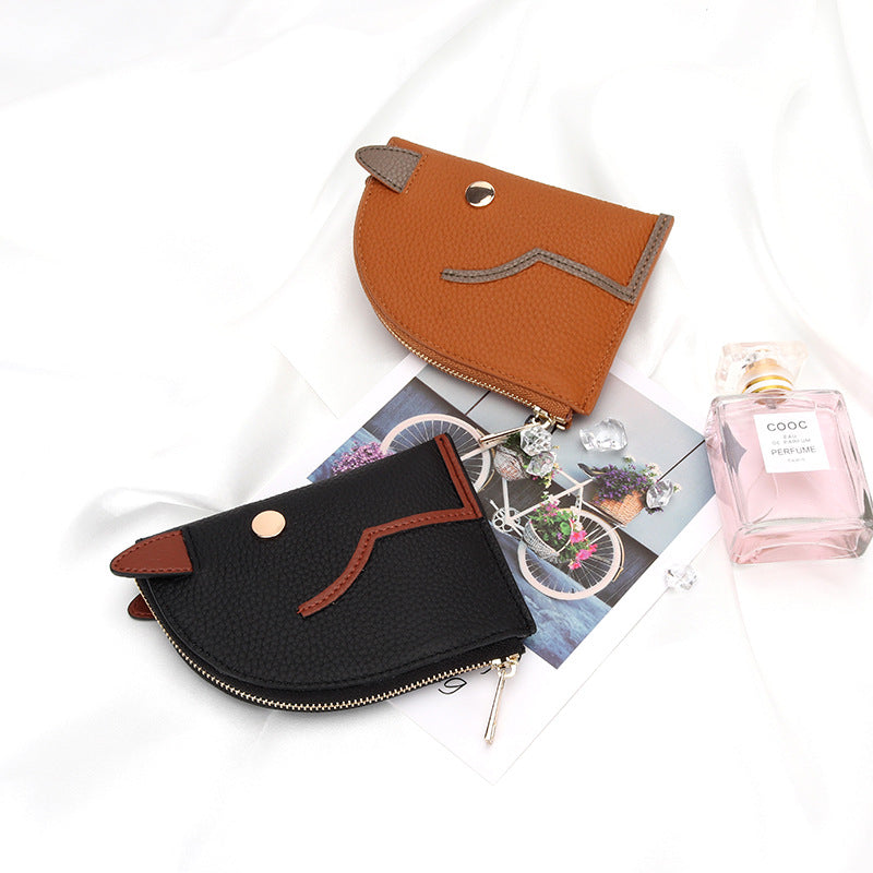 Top Grain Leather Inspired Paddock Coin Purse Horse Coin Purse Girls Short Wallet