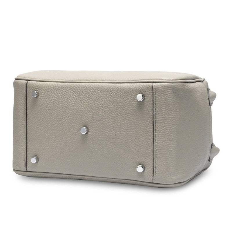 Top Grain Leather Inspired Lindy Bag Silver Hardware